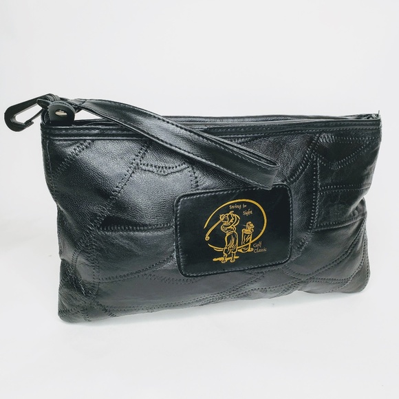 Golf Classics Handbags - 4/$15 Golf Classic Leather Wristlet Black
